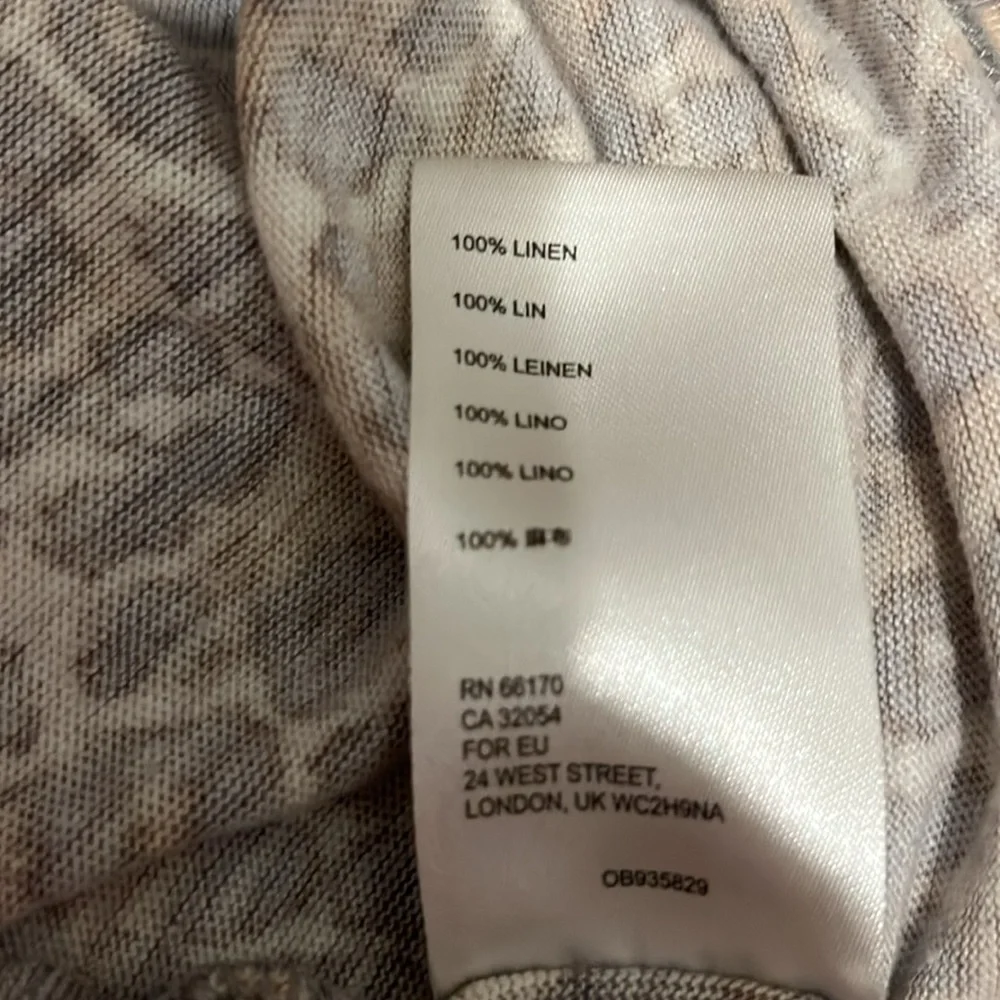 Anthropologie Maeve Linen Leopard Top Puff Sleeve - Picture 8 of 8